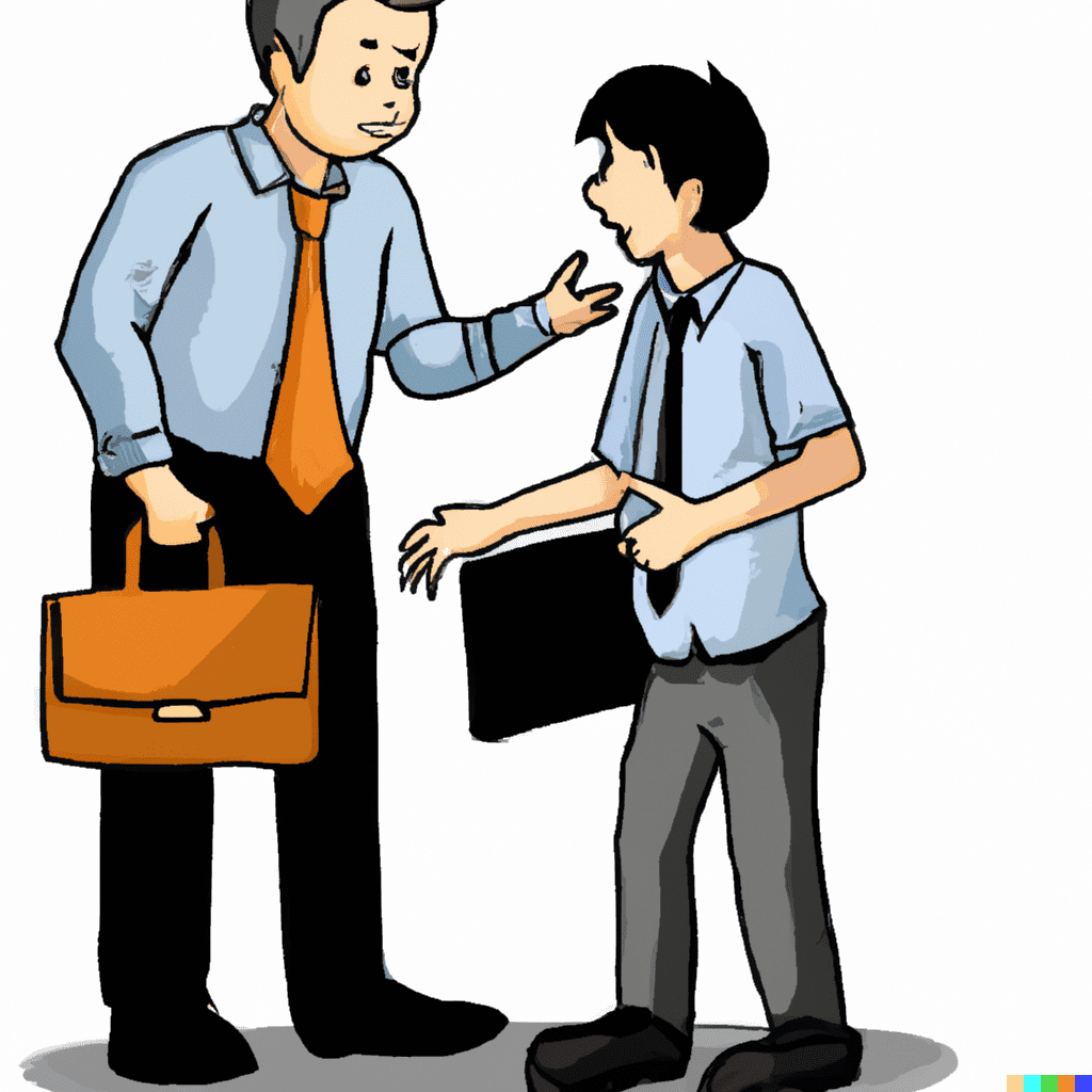 AI Generated image of mentor and mentee.